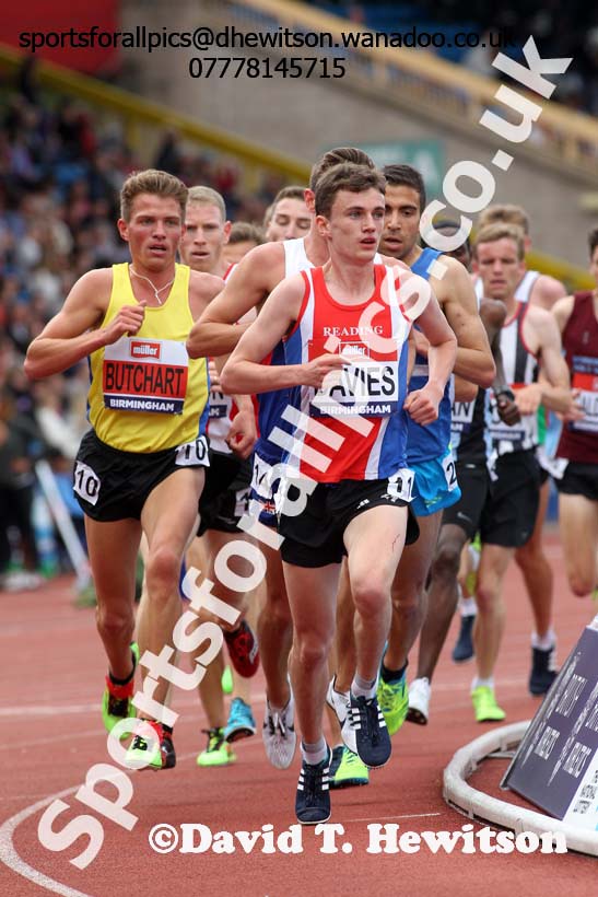 Mens 5000 metres, British Championships, Birmingham. Photo: David T. Hewitson/Sports for All Pics